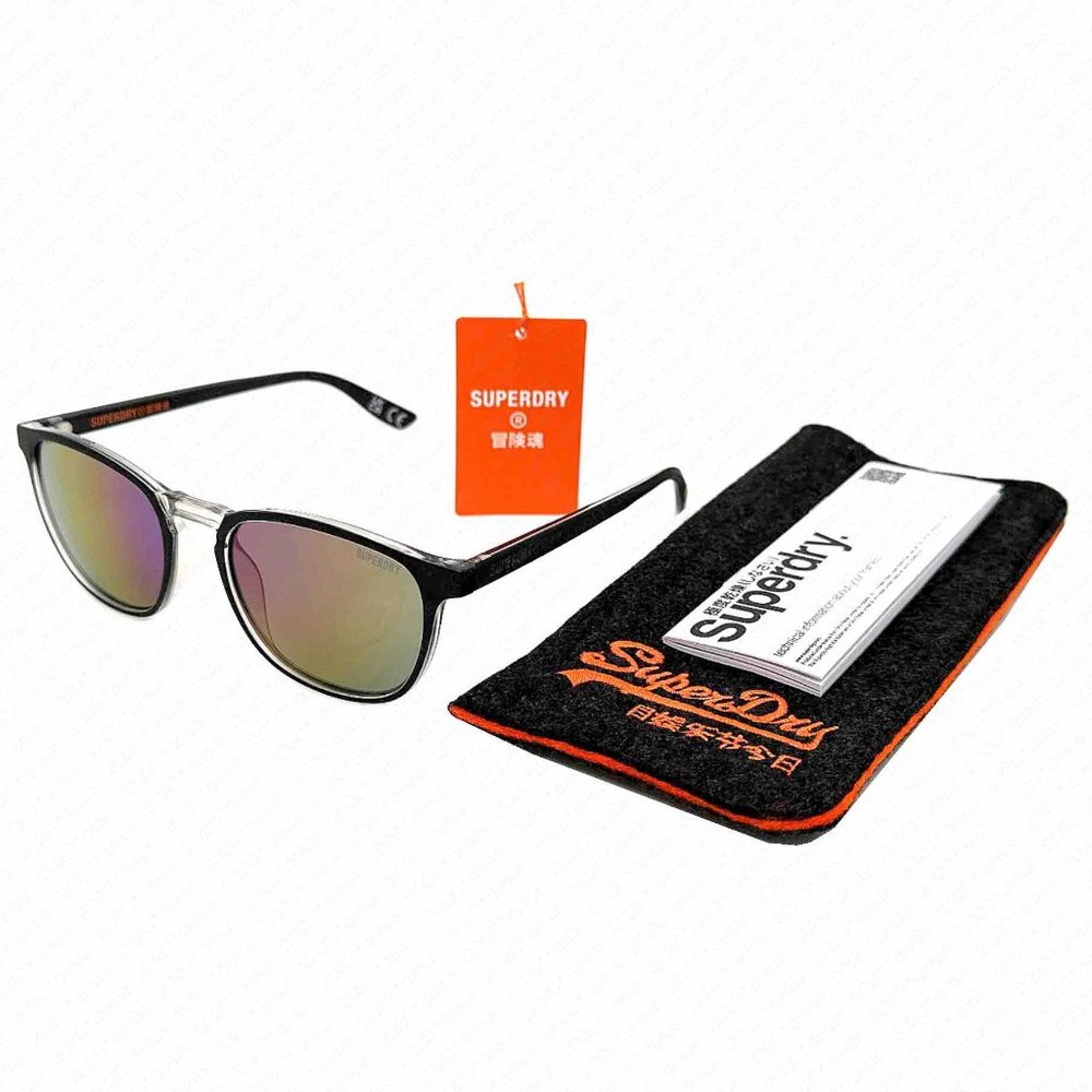 Superdry SDS Vintage Neon 127 53mm Matte Black Sunglasses